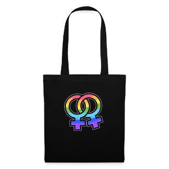 LGBT flag lesbian pride - Tote Bag - black - Front