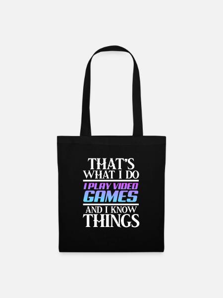 Gaming gamer gamble computer game gift - Tote Bag - black