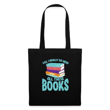 Bücher - Stoffbeutel - Schwarz - Vorne