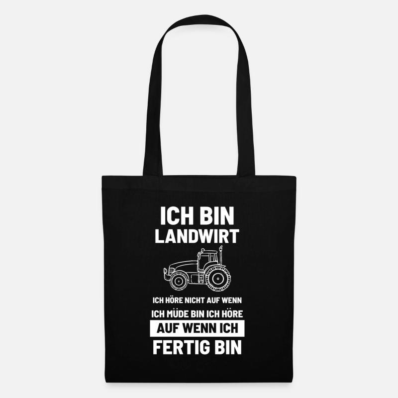 Ich bin Landwirt - Stoffbeutel - Schwarz