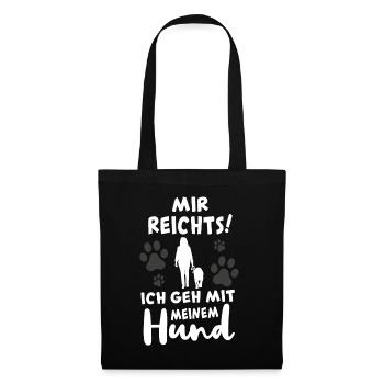 Hund Hundeliebe Hundeliebhaber geschenk frauchen - Stoffbeutel - Schwarz - Vorne