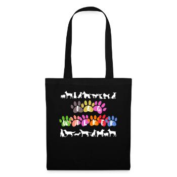 Dog dog walk dog mom dog owner - Tote Bag - black - Front