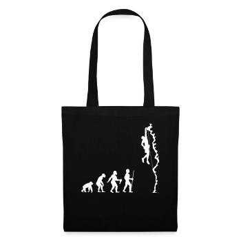 Klettern Bouldern Sportklettern Berge Geschenk - Stoffbeutel - Schwarz - Vorne