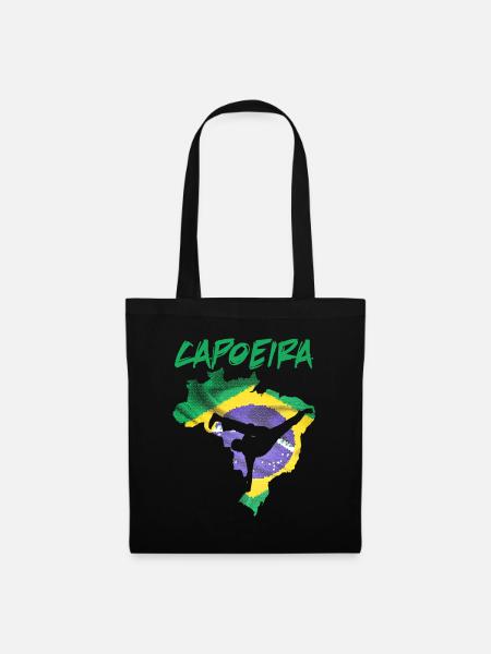 Capoeira Brésil Pays des Arts Martiaux - Sac en tissu - noir