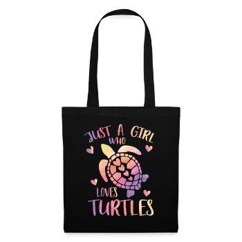 just a girl who loves turtles - Tote Bag - black - Front