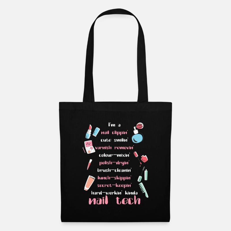Nail Tech Beautician Fingernails Nail Tech Gift - Tote Bag - black