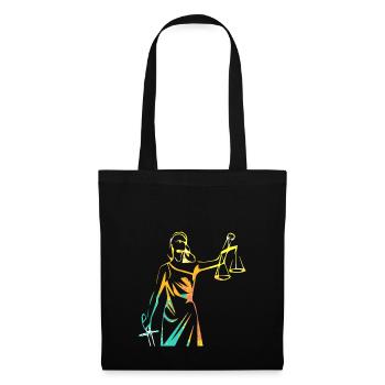 Avocat avocat juge justitia cadeau - Sac en tissu - noir - Devant