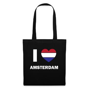 J'adore Amsterdam - Sac en tissu - noir - Devant