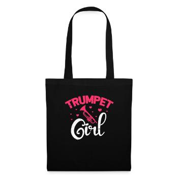 Trompete Girl - Stoffbeutel - Schwarz - Vorne