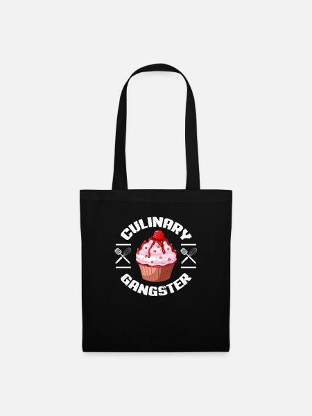 Backen Bäcker Bäckerin Kuchen Bäckerei Geschenk - Stoffbeutel - Schwarz