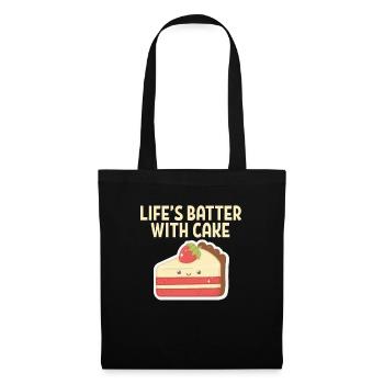 Cuire boulanger gâteau boulangerie boulanger cadeau - Sac en tissu - noir - Devant