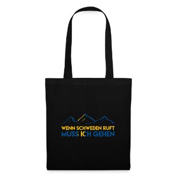 La Suède reçoit un cadeau de voyage pour émigrer - Sac en tissu - noir - Devant