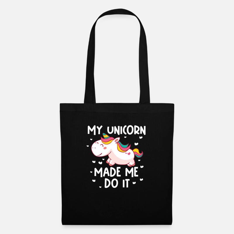 Einhorn - Stoffbeutel - Schwarz