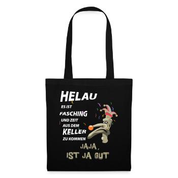 Anti Karneval Helau Fasching Fastnacht Narr - Stoffbeutel - Schwarz - Vorne