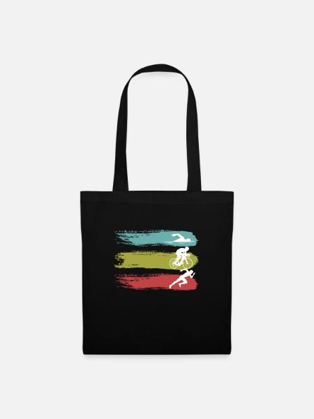 Vintage Triathlon Multisport Race Racing Sprint - Tote Bag - black