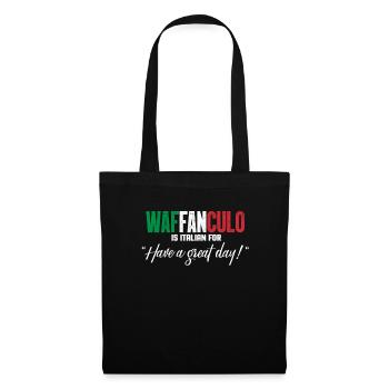 Italiens Italie Italian Italia cadeau - Sac en tissu - noir - Devant
