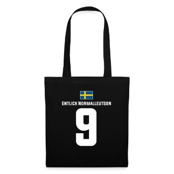 Schwedische Namen Fußball Sauf Mallorca Trikot - Stoffbeutel - Schwarz - Vorne