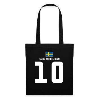 Schwedische Namen Fußball Sauf Mallorca Trikot - Stoffbeutel - Schwarz - Vorne