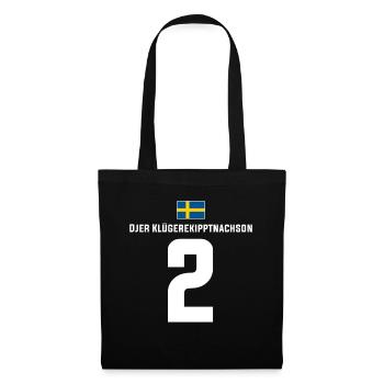 Schwedische Namen Fußball Sauf Mallorca Trikot - Stoffbeutel - Schwarz - Vorne