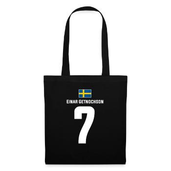 Schwedische Namen Fußball Sauf Mallorca Trikot - Stoffbeutel - Schwarz - Vorne