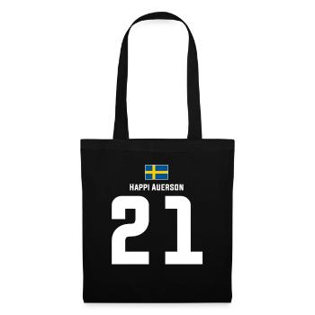 Schwedische Namen Fußball Sauf Mallorca Trikot - Stoffbeutel - Schwarz - Vorne