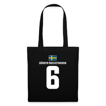 Schwedische Namen Fußball Sauf Mallorca Trikot - Stoffbeutel - Schwarz - Vorne