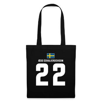 Schwedische Namen Fußball Sauf Mallorca Trikot - Stoffbeutel - Schwarz - Vorne