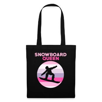 Conducteur de snowboard Conducteur de snowboard vacances d'hiver - Sac en tissu - noir - Devant