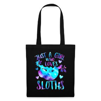 Juste une fille qui aime les paresseux - Sac en tissu - noir - Devant