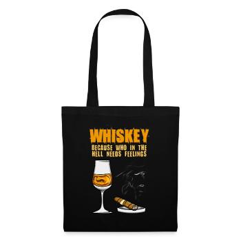 Whisky cigare et whisky - Sac en tissu - noir - Devant