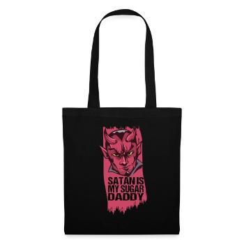 satan is my sugar daddy sarkasmus ironie Satanist - Sac en tissu - noir - Devant