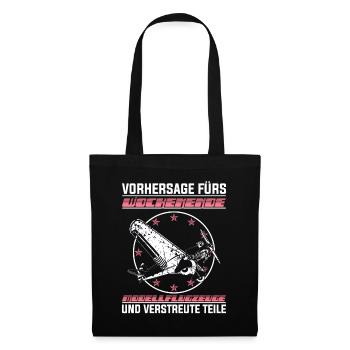 Modellflug Modellflieger Modellbauer Geschenk - Stoffbeutel - Schwarz - Vorne