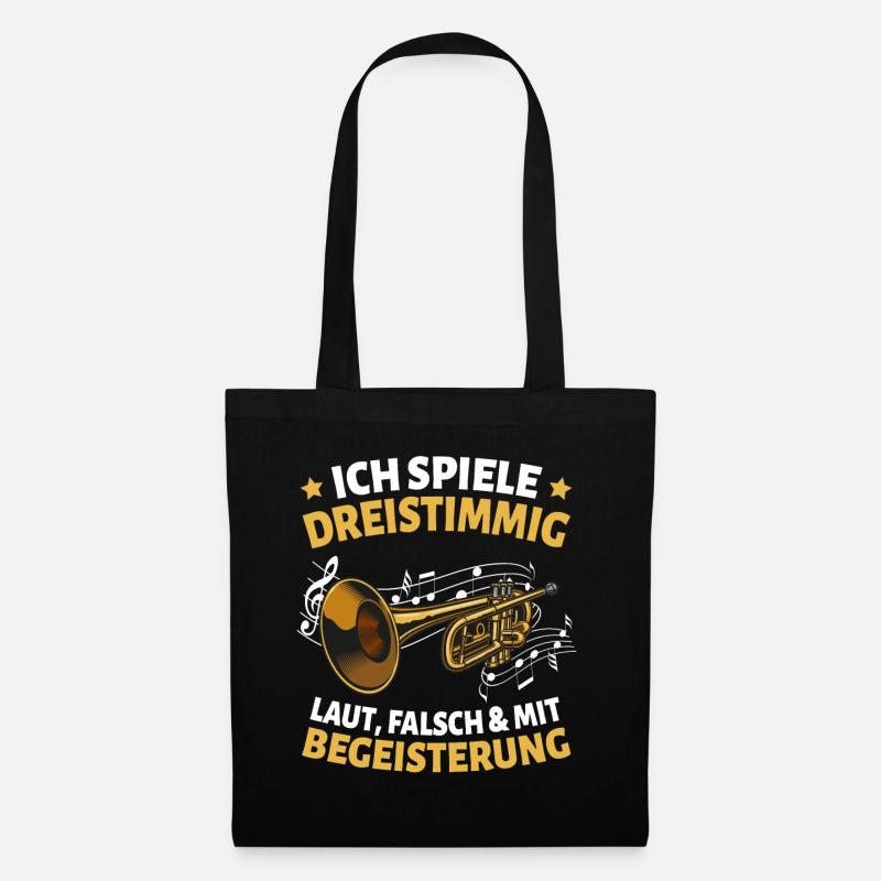 Trompeter Trompete Musiker Anfänger Bigband Jazz - Stoffbeutel - Schwarz