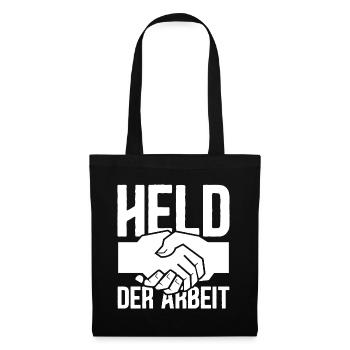 Held der Arbeit DDR Ostdeutschland - Stoffbeutel - Schwarz - Vorne