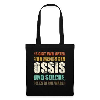 Zwei Arten von Menschen Ossis DDR Ostdeutschland - Stoffbeutel - Schwarz - Vorne