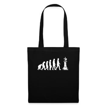 Échecs échiquier jeu d'échecs cadeau - Sac en tissu - noir - Devant