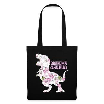 Oma Saurus - Stoffbeutel - Schwarz - Vorne