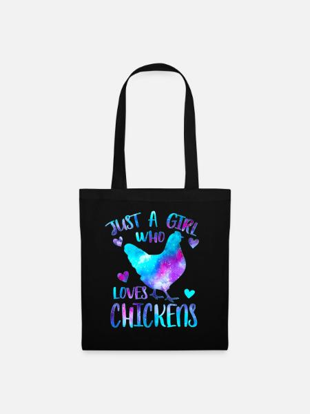 Just a girl who loves Chickens - Tote Bag - black