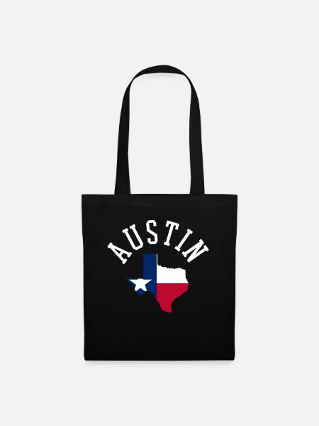 Texas Austin Wappen - Stoffbeutel - Schwarz