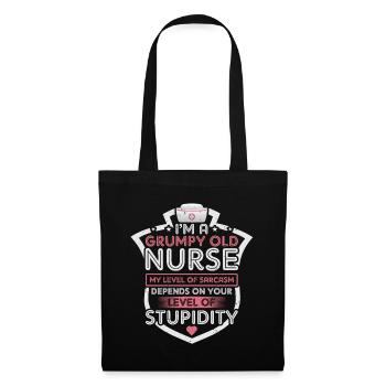 Grumpy Old Nurse - Stoffbeutel - Schwarz - Vorne
