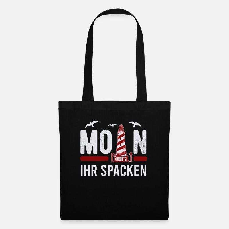 Moin ihr Spacken - Stoffbeutel - Schwarz