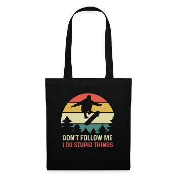 Skater skating skateboard hobby free time - Tote Bag - black - Front
