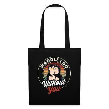 Funny penguin saying penguins - Tote Bag - black - Front
