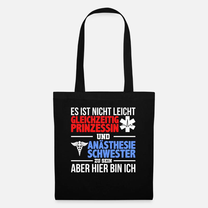 Anästhesie Pflegekraft Krankenpflege Geschenk - Stoffbeutel - Schwarz