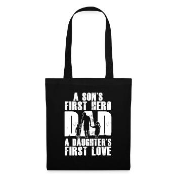 Le premier père de son père, le premier amour de sa fille - Sac en tissu - noir - Devant
