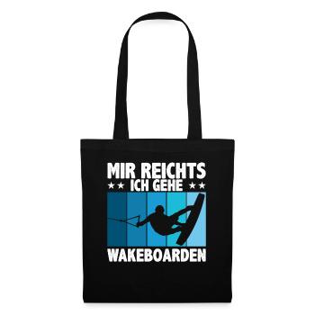 Wakeboarding Wakeboard Wakeboarden Geschenk - Stoffbeutel - Schwarz - Vorne