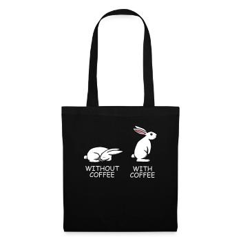 Coffee Coffee Drinker Rabbit Rabbit Lazy Tired - Tote Bag - black - Front