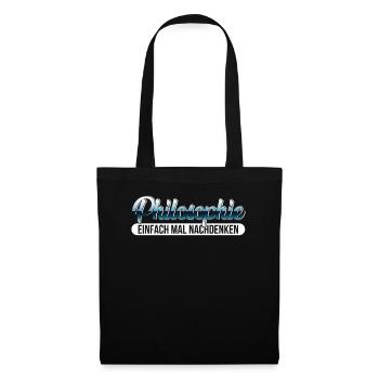 Philosophie Philosoph Philosophen Geschenk - Stoffbeutel - Schwarz - Vorne