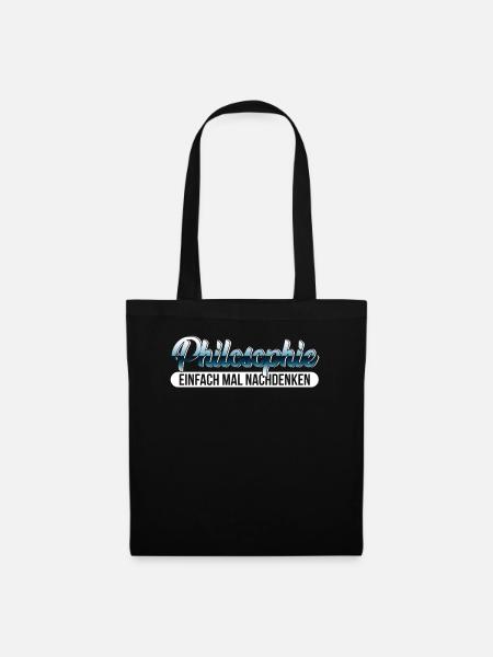 Philosophie Philosoph Philosophen Geschenk - Stoffbeutel - Schwarz