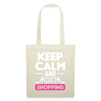Shopping Shoppen Einkaufsbummel Geschenk - Stoffbeutel - Natur - Vorne
